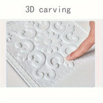 panneaux decoratifs murals blancs motifs floraux modernes resitants humidite stickers adhesifs chambre salon cuisine