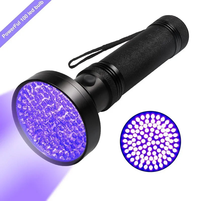 lampe poche uv led 1000 lumens 10w intense noir inspection scorpion fluorescence violette