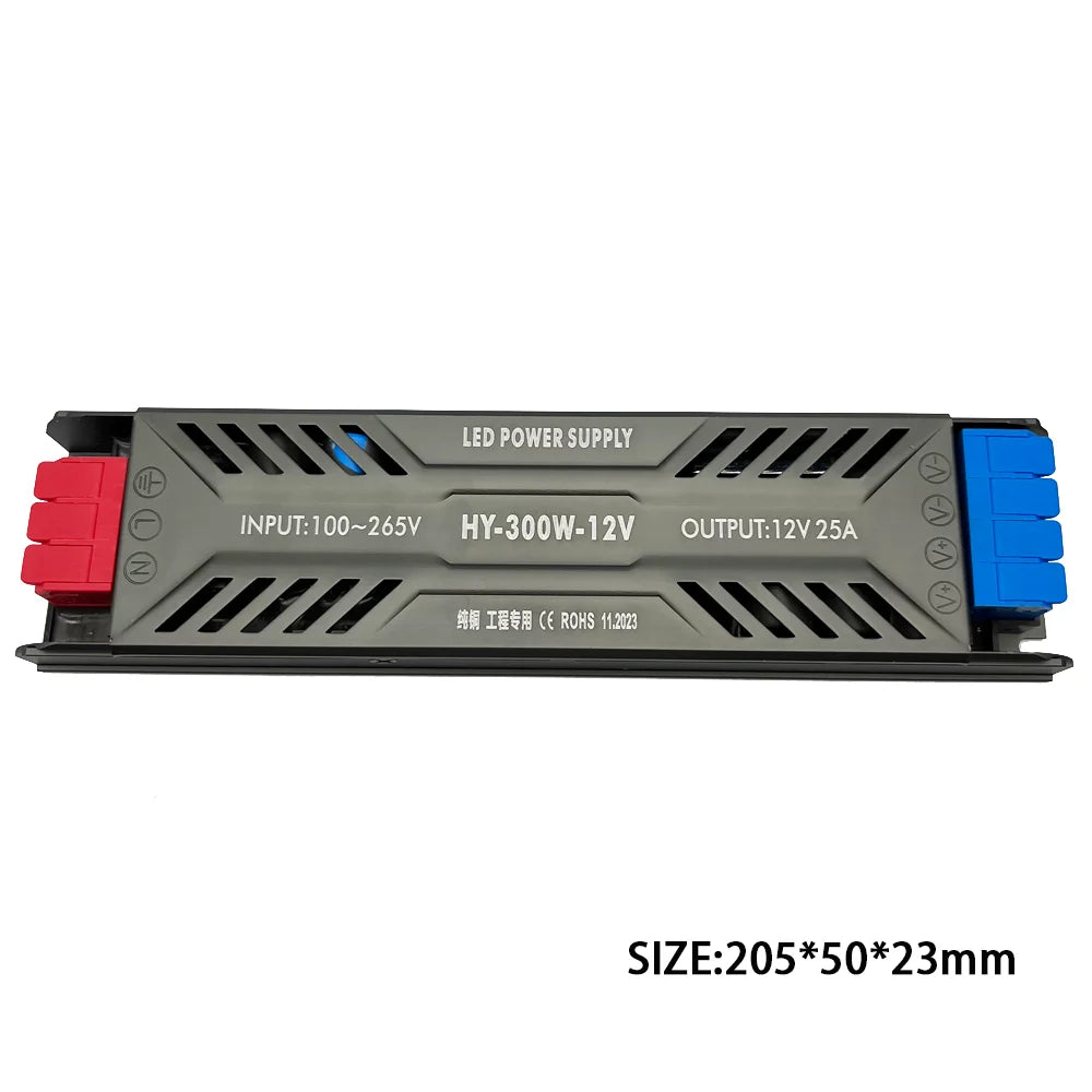 alimentation led 100w 200w 300w 400w 60w dc12v dc24v transformateur ultrafin certifications ul rohs