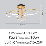 lampe suspendue moderne or blanc circulaire élégante chaînes salon chambre interrupteur bouton