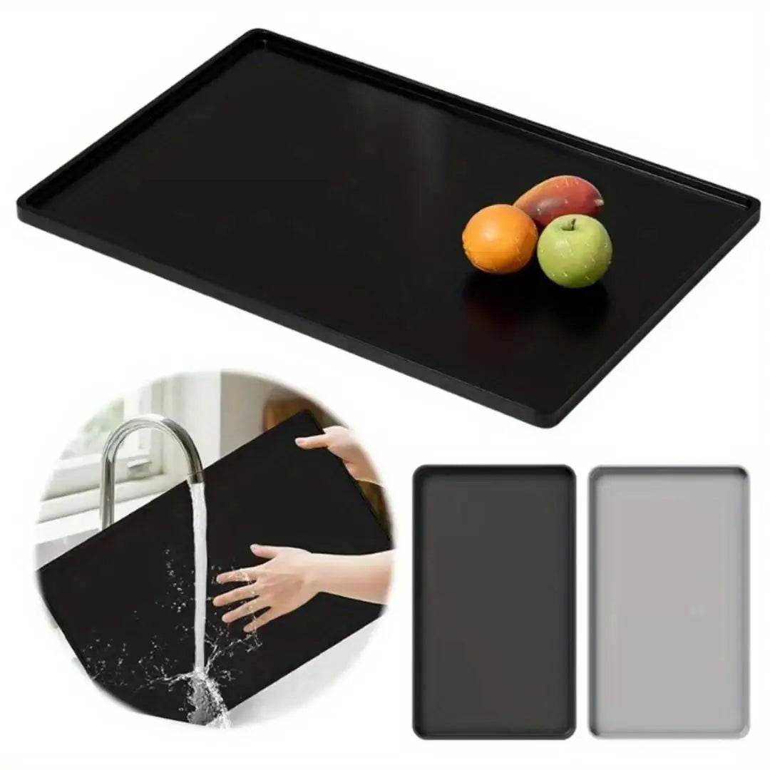 tapis silicone anti dérapant moderne noir gris protection comptoir cuisine facile nettoyage respectueux environnement