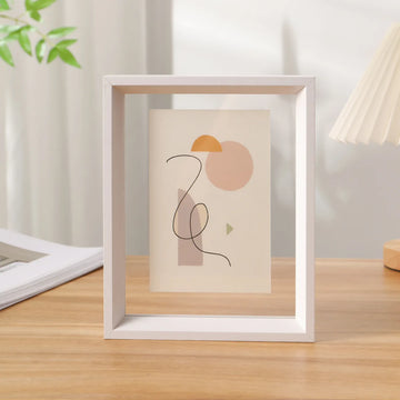 cadre photo acrylique transparent bois naturel moderne décoration maison œuvre d'art minimaliste