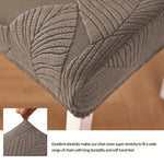housses chaise feuilles imprimées gris moderne protection durable 38 48cm fixations élégantes 1pc 6pcs