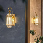 lampe murale extérieure or transparent classique éclairage moderne led jardin vintage hydrofuge
