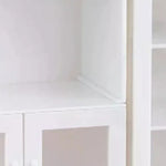 meubles miniatures blancs vintage étagères portes vitrées tiroirs decoration maison poupée