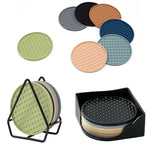 sous verres perforés moderne vert clair rose bleu noir respectueux environnement anneaux métalliques set