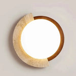 plafonnier moderne pierre polie marron texture granulée éclairage led cuisine chambre salle manger entree