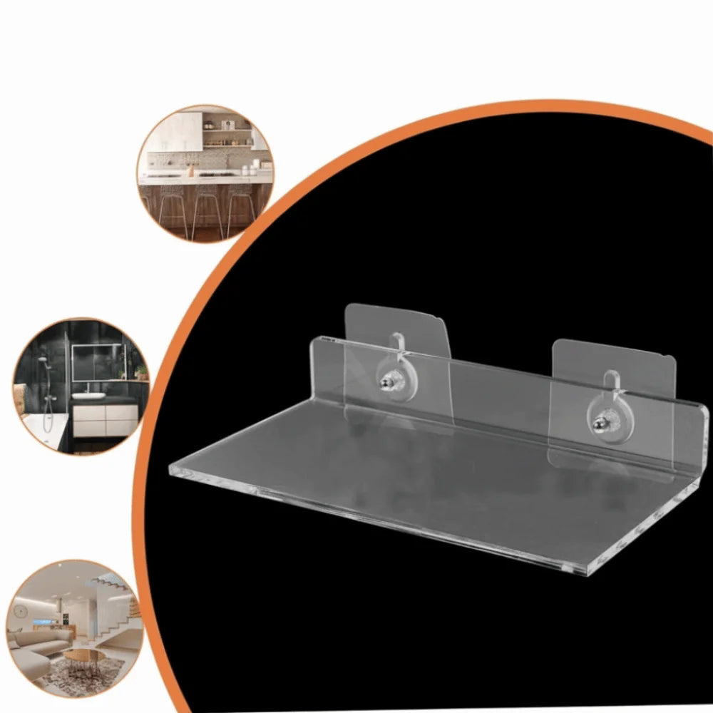 étagère murale transparente moderne adhésive réutilisable 20x10cm 30x10cm sans perçage