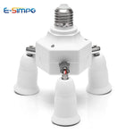 adaptateur led e27 blanc moderne vis splitter cable électrique fixations opaques