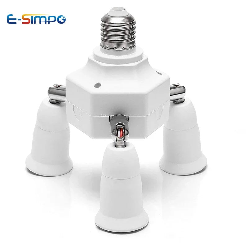 adaptateur led e27 blanc moderne vis splitter cable électrique fixations opaques