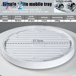 plateau mobile plantes gris blanc grille ventilation moderne pp résinerollable profondintérieur diamètre 40.5cm