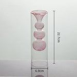 vases verre modernes transparents sphères bleu vert rose violet orange