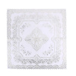 serviette table moderne broderie fleur doré réutilisable imperméable maison fête banquet