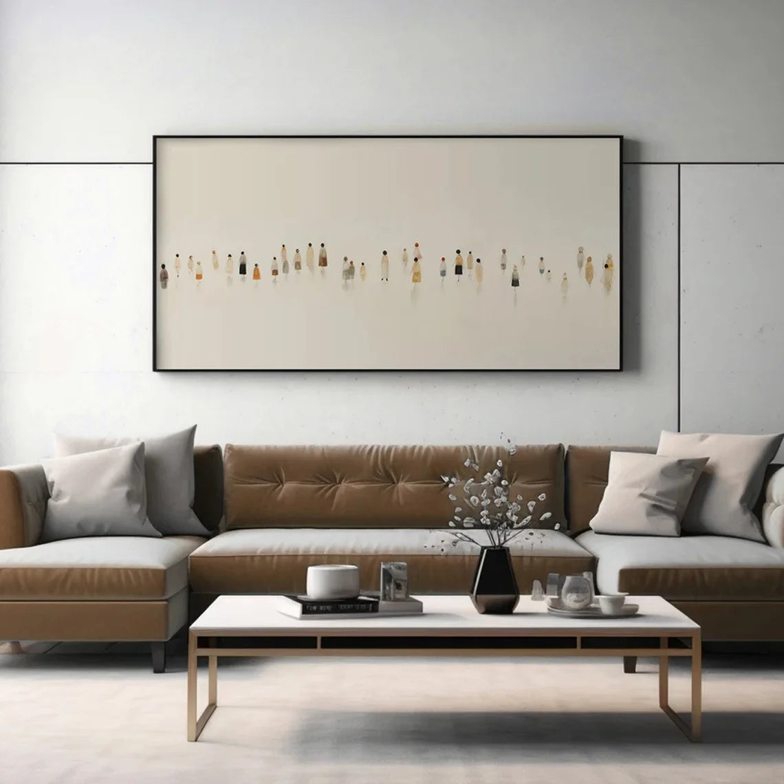 tableau abstrait toile sans cadre deco moderne impression huile effet peinture intérieur vertical grandes