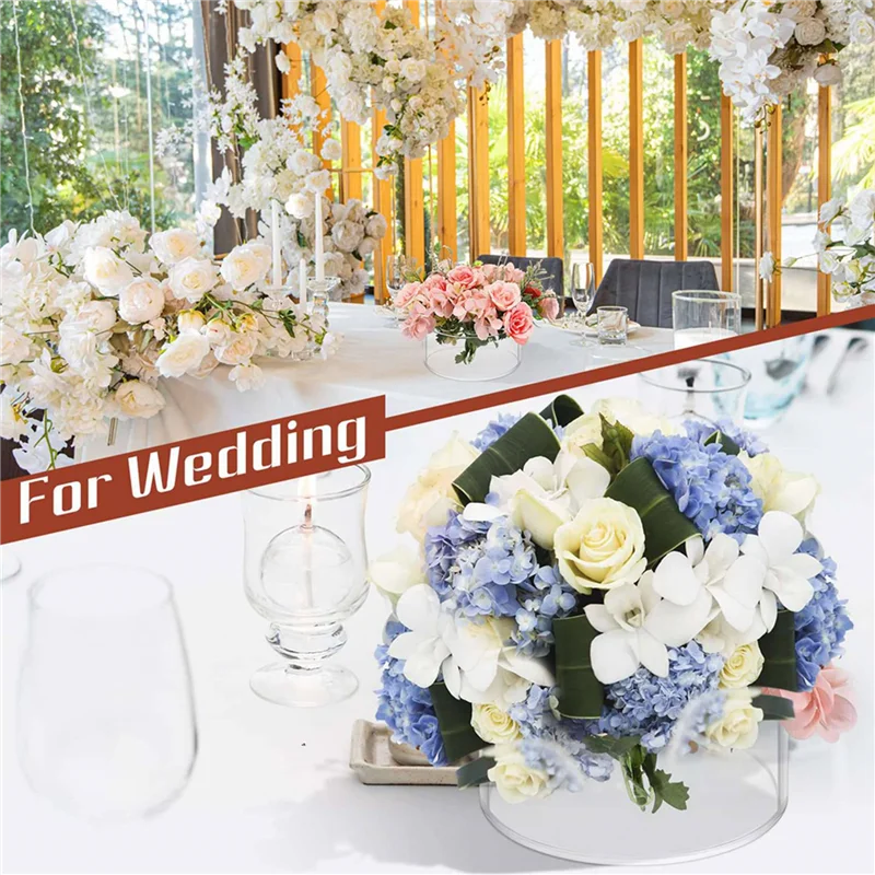 vases transparents acrylique moderne troués 12 orifices decoration fleurs mariage table centre