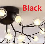 Suspension moderne or boules translucides 54 ampoules led grande taille chambre salon