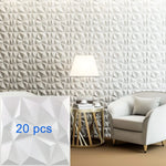 panneaux decoratifs 3d blanc geometrique moderne adhesif 30cm 30cm