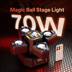 projecteur scène noir moderne 70w rgbw dmx affichage numérique certifié fcc rohs