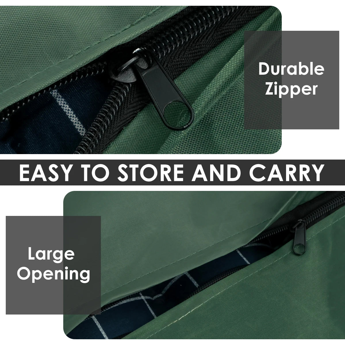 Housse de rangement pliée pour un stockage compact