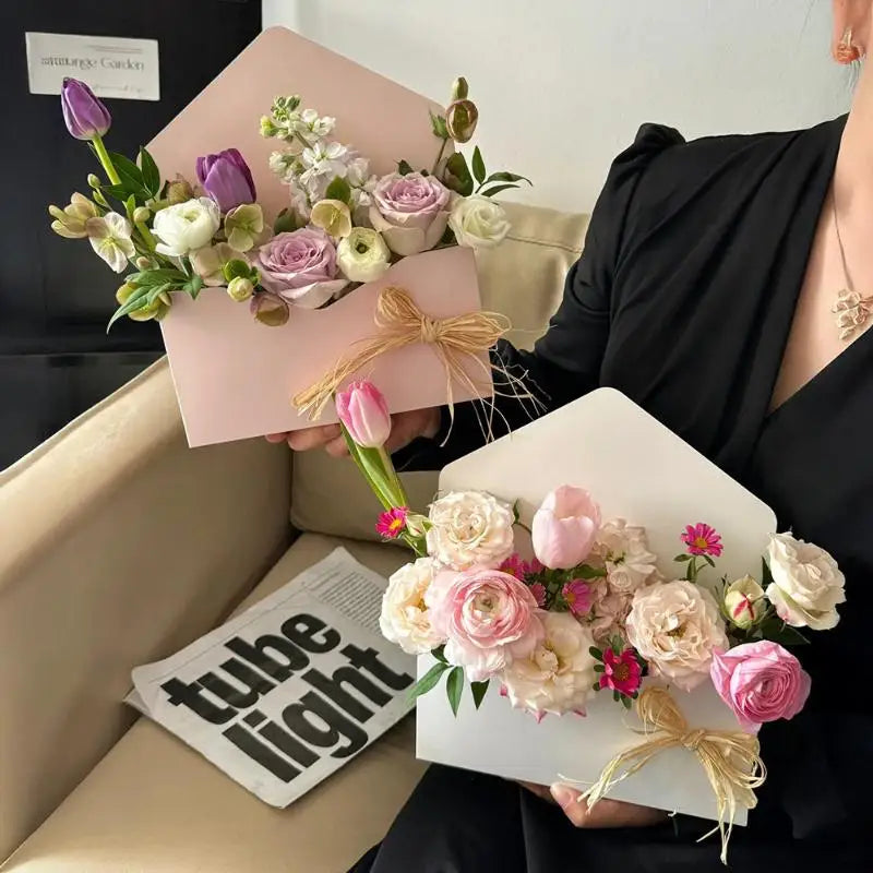 boîtes enveloppes fleurs mariage décoratives diy billets banque rubans fleur rose tulipe