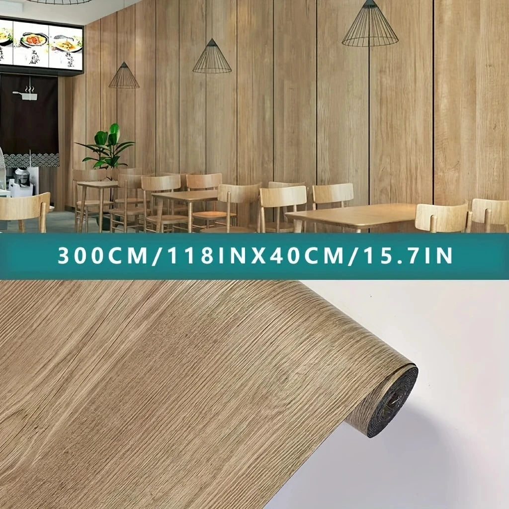 papier peint auto adhésif motif bois naturel moderne roulé marron gris intérieur decoration mur