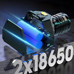 lampe torche led rechargeable noir bleu vert certifiée rohs moderne robuste zoom externeextérieur