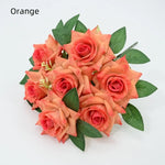 bouquet roses artificielles violet rose orange blanc moderne exposition extérieur soie