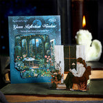 Stickers illustratifs paysages nocturnes personnages végétation étoiles lunes adhésifs scrapbooking