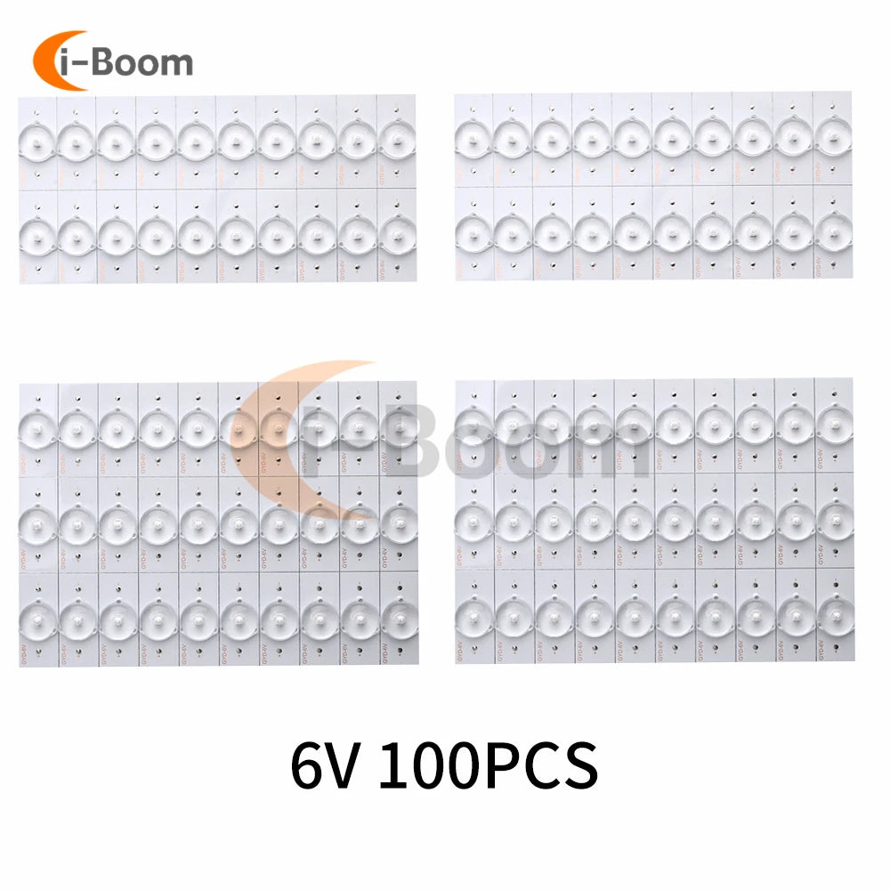 LED blanc ronde lisse moderne rétroéclairage TV 3V 6V 100pcs