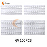 LED blanc ronde lisse moderne rétroéclairage TV 3V 6V 100pcs