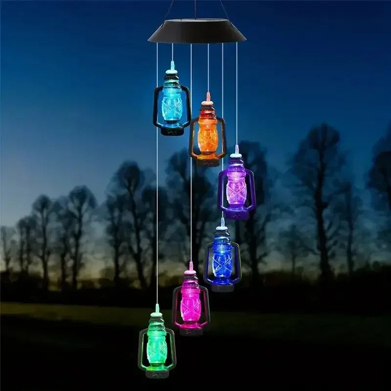 lanterne solaire transparente vintage abs rechargeable soleil couleur noir bleu verte orange rose rouge