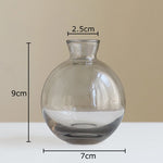 vases hydroponiques modernes transparents marron lisses décoration table plantes fleurs artificielles minimalistes