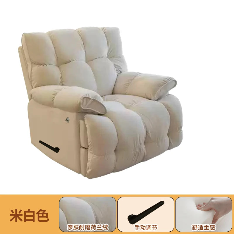 fauteuil relax moderne simili cuir gris orange beige vert ergonomique salon