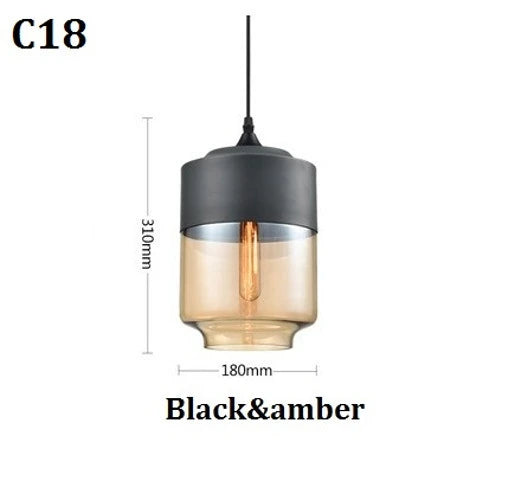 Suspension lumineuse moderne verre translucide câble noir salon chambre