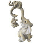 statue éléphant résine ornements décoration intérieure animée famille éléphants gris doré texturée