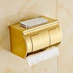 distributeur papier toilette doré moderne élégant porte téléphone mural inoxydable papier toilette