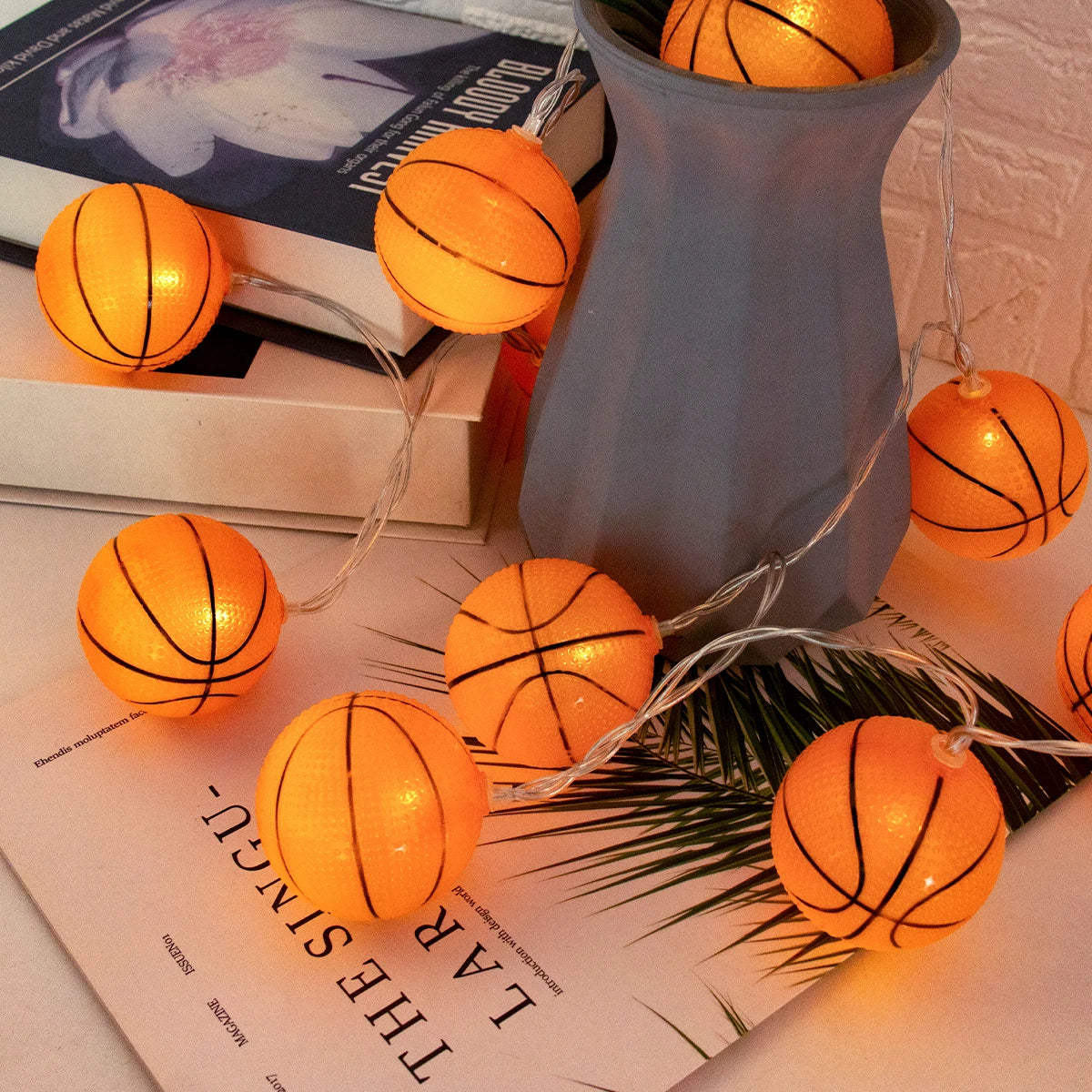 guirlande lumineuse sportive ballons football basketball leds festives chambre enfantsDecorationThèmeFeteAnniversaire