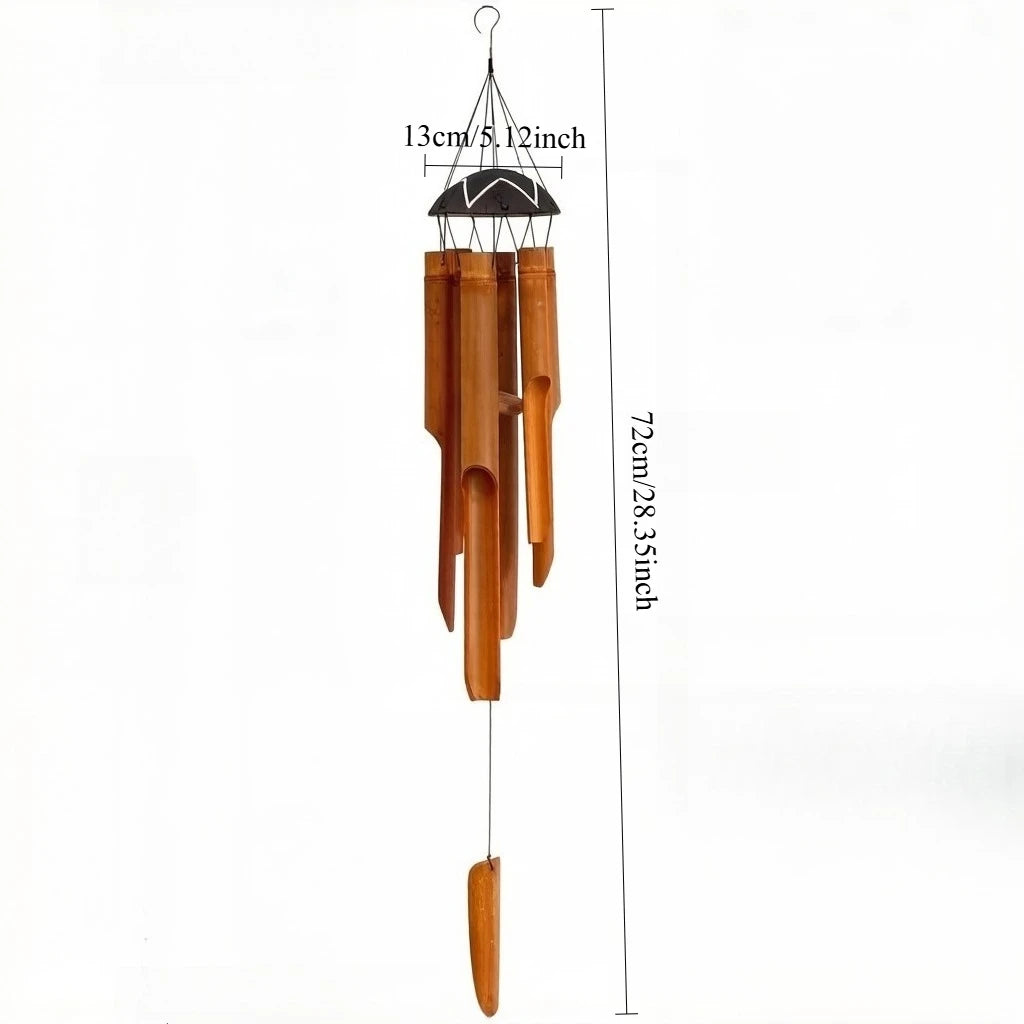 cloche vent bambou traditionnelle relaxation jardin relaxation patio détente relaxationextérieur ambiance maison brune claire