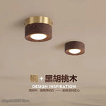 lampe moderne or noir bois brillant éclairage quotidien monté surface minimaliste