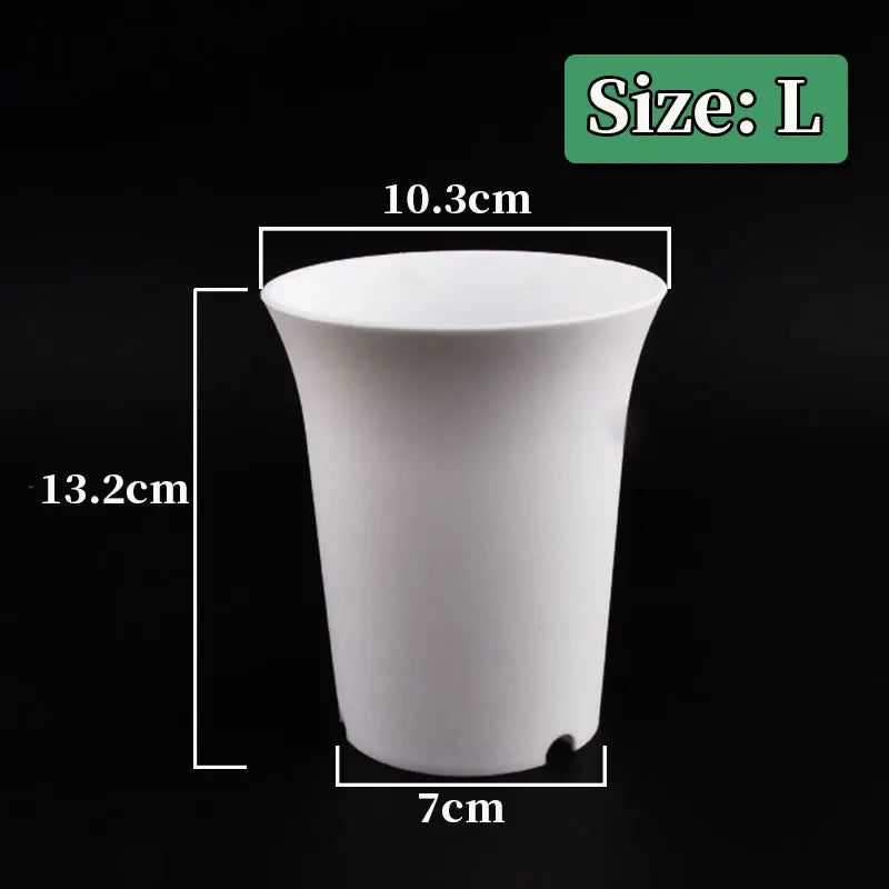 pot fleurs rond moderne fibre végétale blanc noir bac jardin intérieur extérieur décoration maison