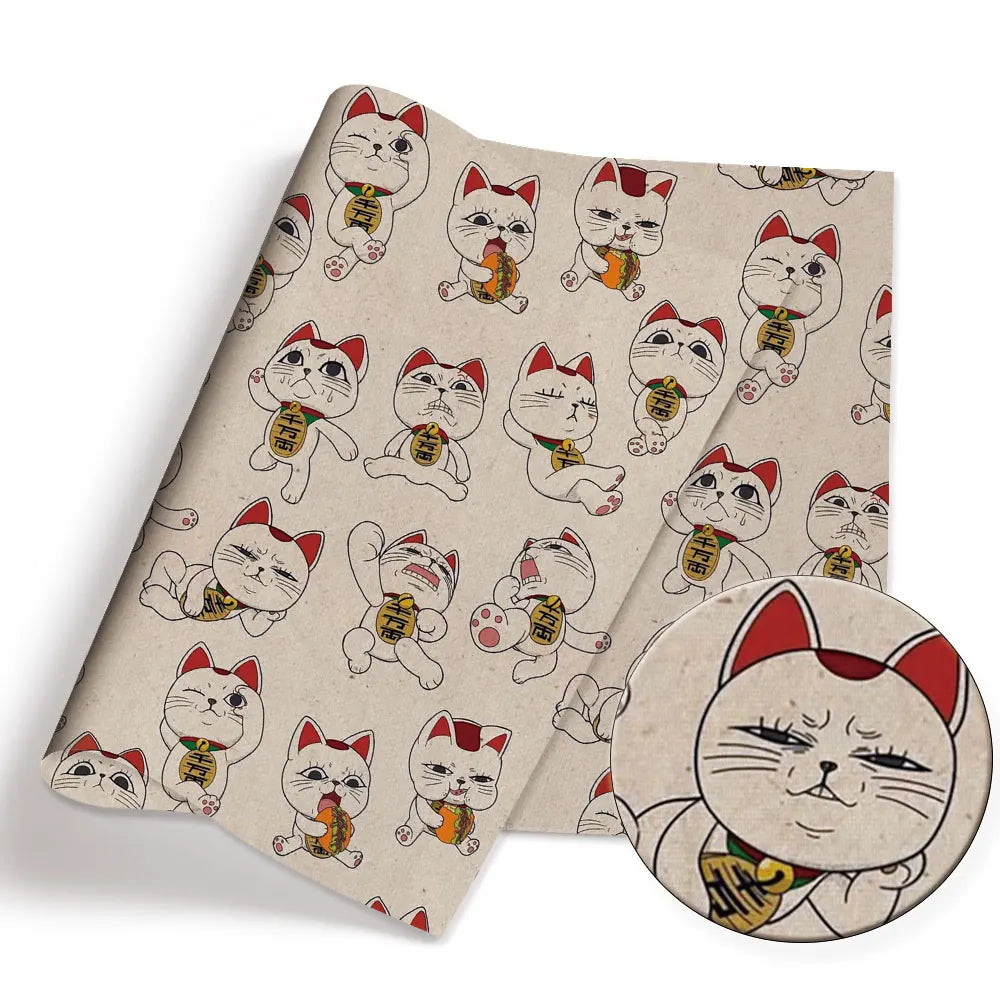 tapis souris multicolore visages animés texte dandadan pop art coton polyester