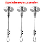 suspension câble métallique argenté ajustable vis moderne cadre photo publicité