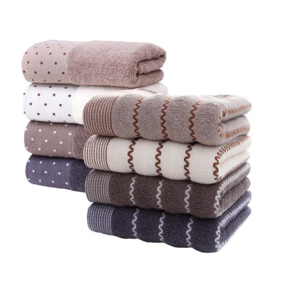 Ensemble serviettes de bain coton peigné noir et gris clair