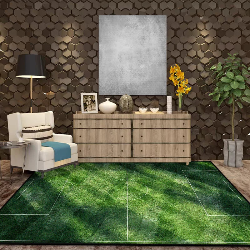 Tapis antidérapant en polyester pour salon et chambre