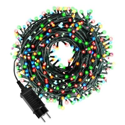 Guirlande lumineuse extérieur 20m LED blanc chaud décorant un jardin