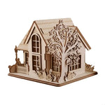 décoration artisanale maison miniature bois motif floral géométrique festival éd bricolage ornement artisanat festive