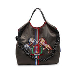 sac main femme toile animaux motifs modernes gris rouge bleu poche téléphone portable polyvalent