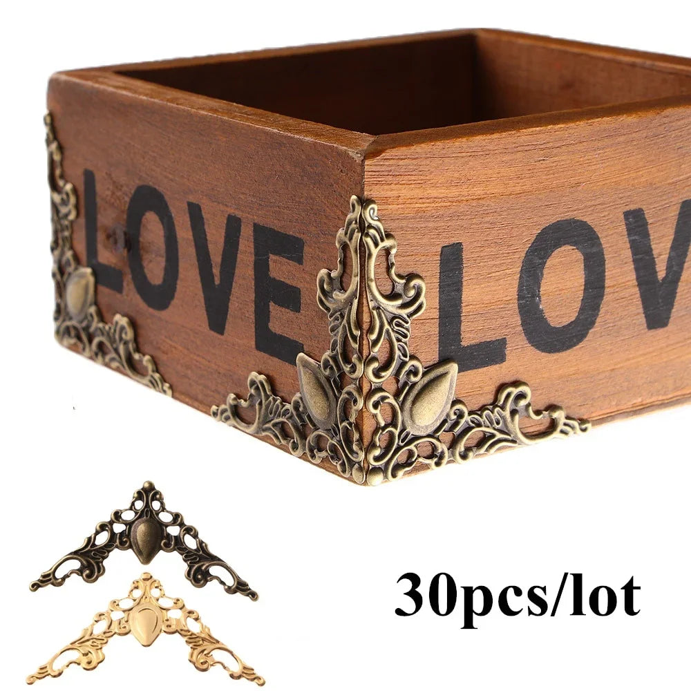 cornières décoratives bronze ornements floraux 40mm vintage protection meubles 20pc