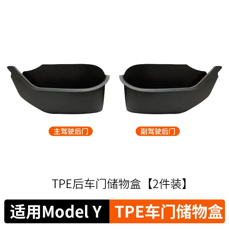 boîtes rangement porte voiture tesla noir mat contemporain clips sécurité