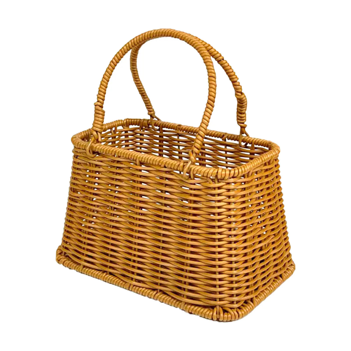 panier tressé marron clair rose rangement stockage bohème minimaliste respectueux environnement multifonctionnel